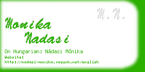 monika nadasi business card