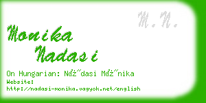 monika nadasi business card